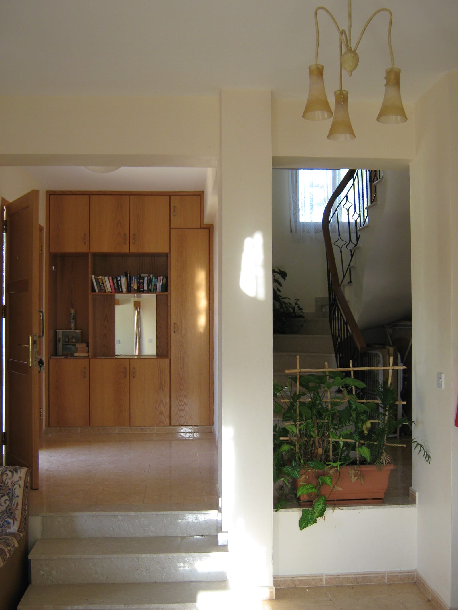The entrance hall inside the front door