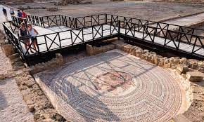 Roman floor mosaics in the archaeological park at Paphos