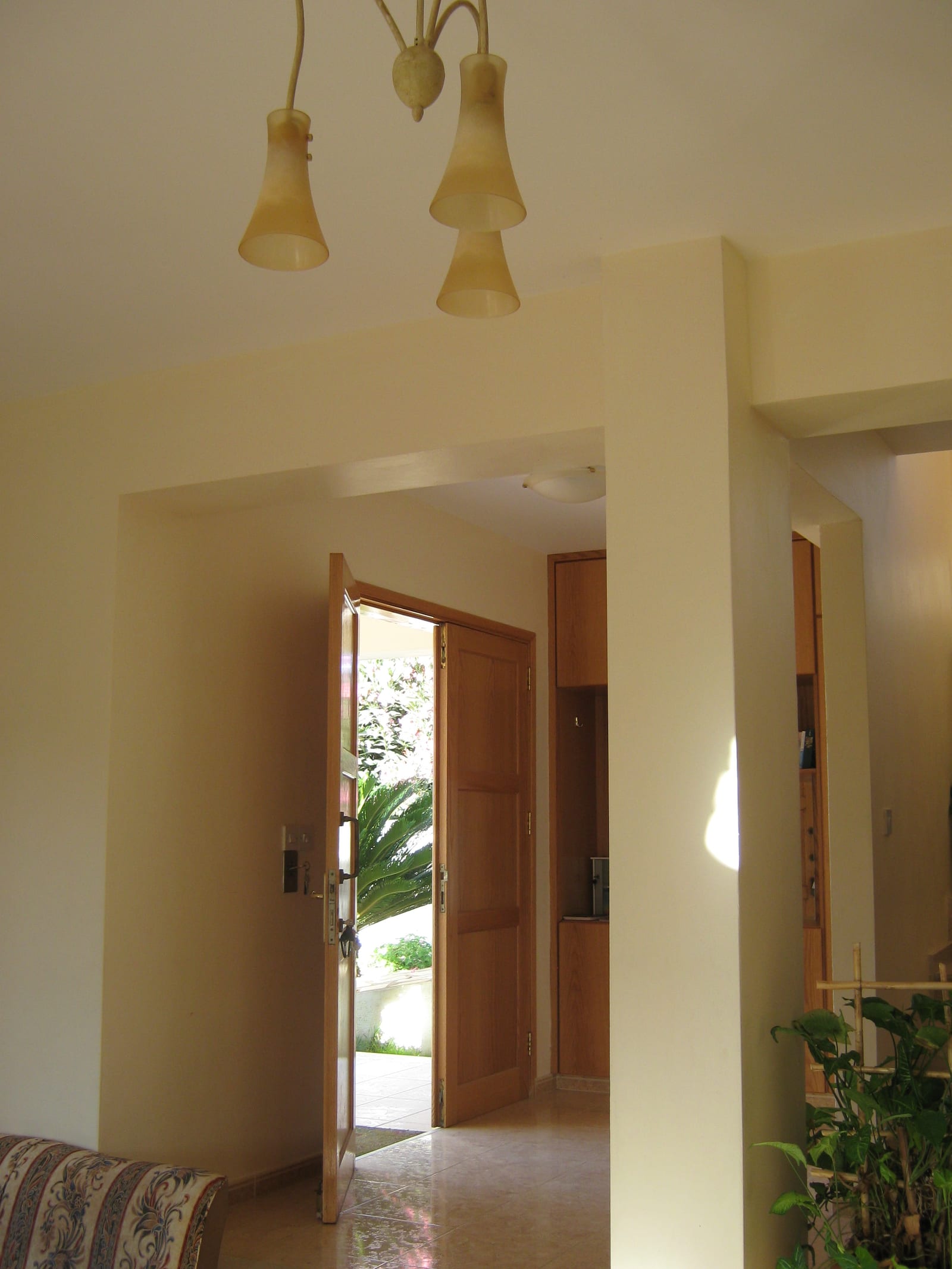 The approach to the villa's front entrance